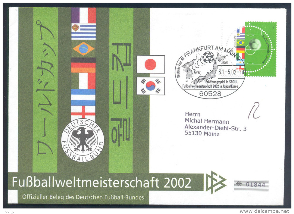 Germany Football Soccer 2002 Fifa World Cup Korea Japan - Openning Game - Official Cover DFB - 2002 – Südkorea / Japan