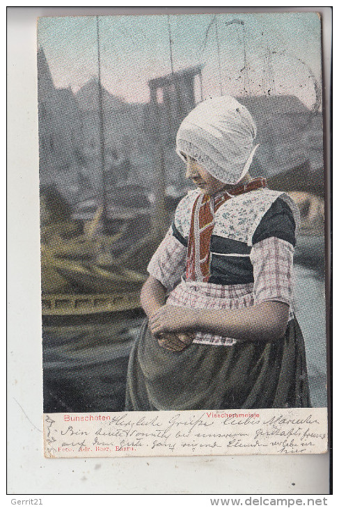 NL - UTRECHT - BUNSCHOTEN, Vissschersmeisje, 1903, Nach Riga Gelaufen - Bunschoten