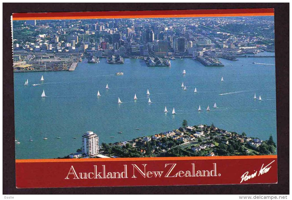 New Zealand On Post Card To USA- (1991) - Castle Hill Rock Formations, Auckland Sailboats - Cartas & Documentos