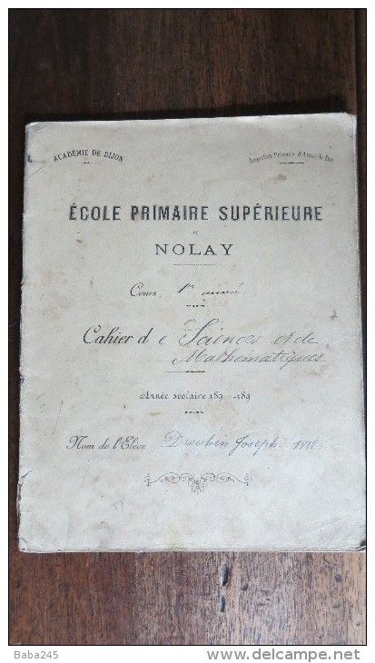 CAHIER ECOLE PRIMAIRE SUPERIEURE NOLAY  SCIENCES - Landwirtschaft