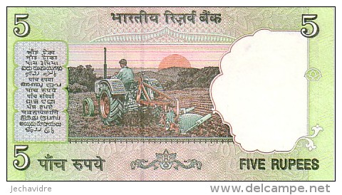 INDE  5 Rupees  Non Daté (2002)   Pick 88A B  Signature 88  Lettre L   ***** BILLET  NEUF ***** - Indien
