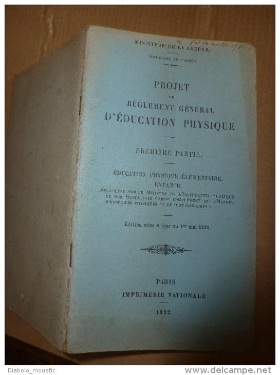1922 Minitère De La Guerre EDUCATION ELEMENTAIRE ENFANCE Approuvé COMPLEMENT Des JEUX SCOLAIRES - Frans