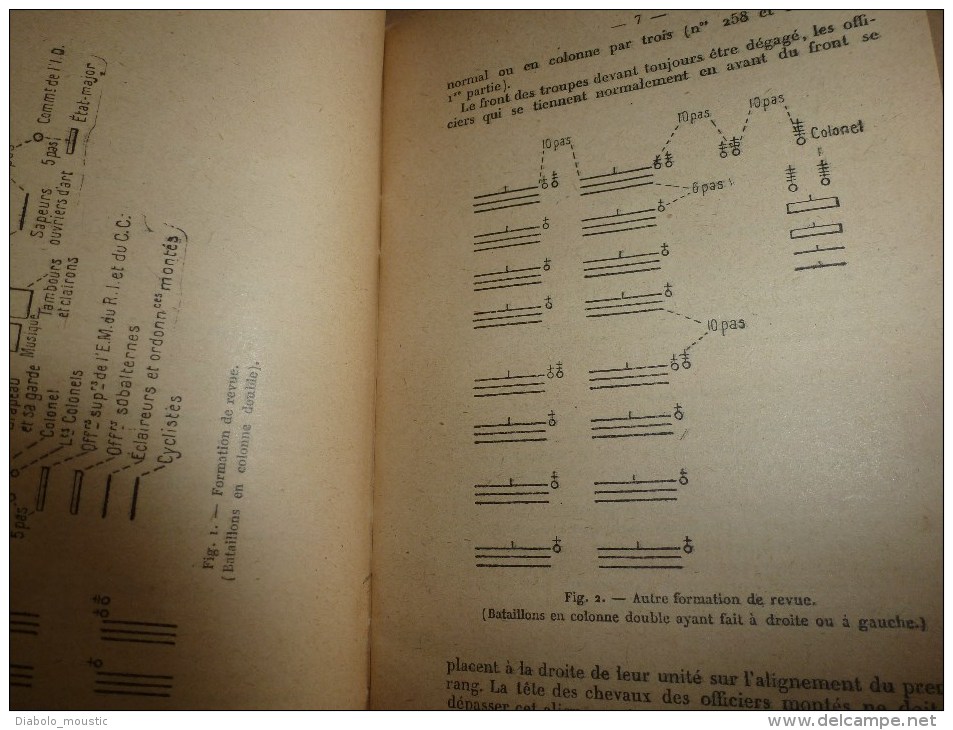 1921 Ministère de la Guerre : Règlement Provisoire de MANOEUVRE d'INFANTERIE    avec illustrations          Annexes