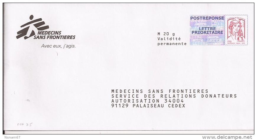 Pap85 - PAP MEDECINS SANS FRONTIERES - N° 13P471  - - Prêts-à-poster:Answer/Ciappa-Kavena