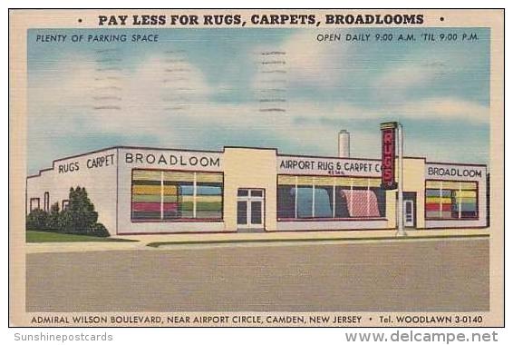 New Jersey Camden Airport Rug &amp;amp  Carpet Co 1950 - Camden