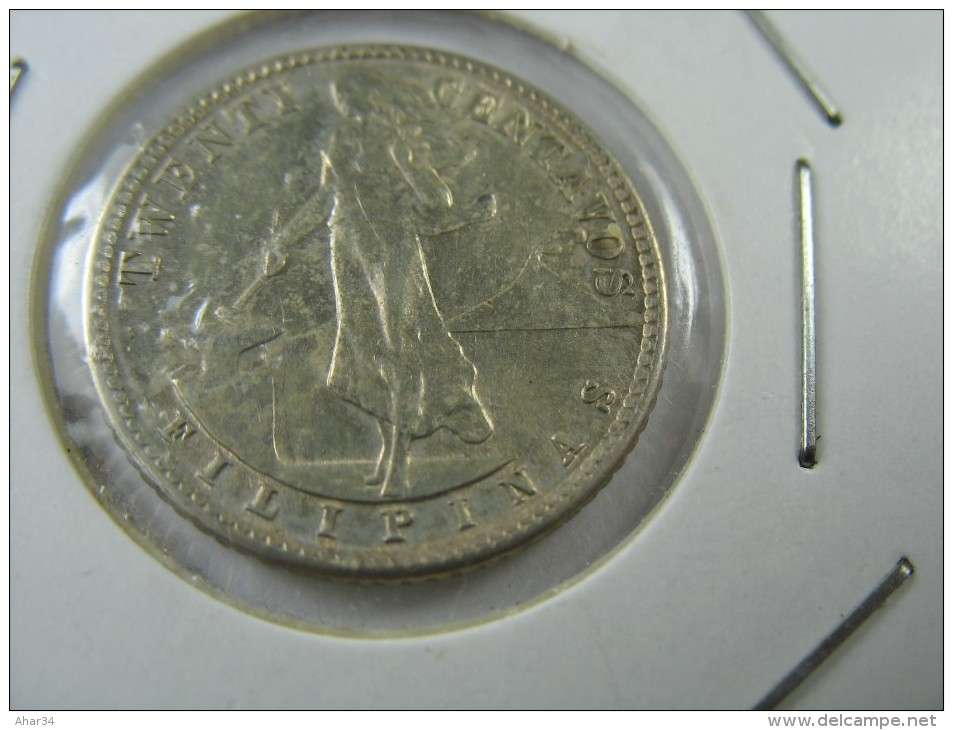 PHILIPPINES 20 CENTVOS 1944 SILVER  COIN LOT 15  NUM 11 - Philippinen