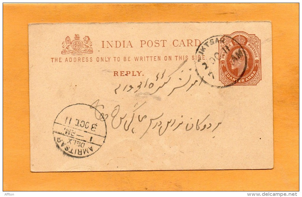 India Old Card - 1902-11 King Edward VII