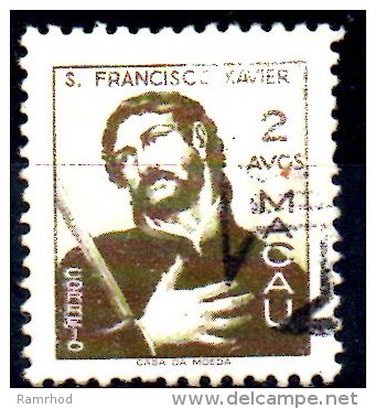 MACAU 1951 St Francis Xavier  - 2a. - Brown And Green  FU STAMP SLIGHTLY SCUFFED CHEAP - Used Stamps