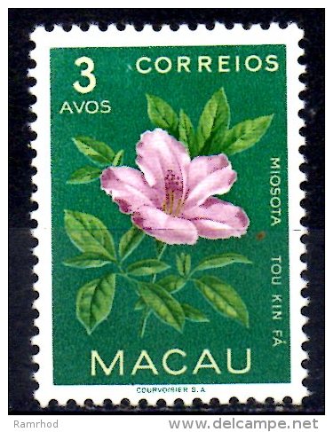 MACAU 1953 Indigenous Flowers - 3a Myosotis MH - Ungebraucht