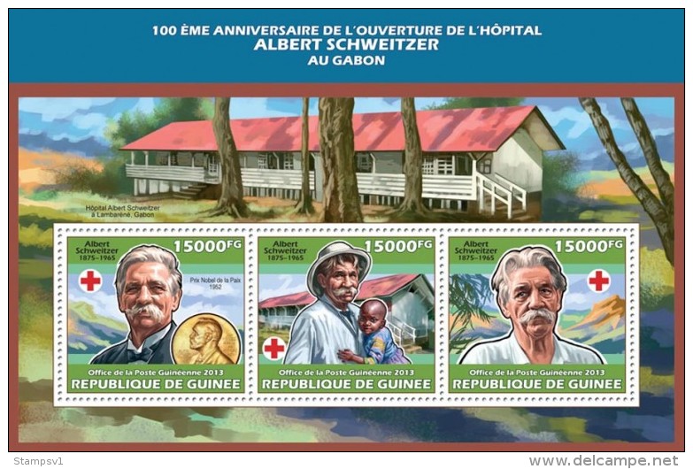 Guinea. 2013 Albert Schweitzer. (601a) - Albert Schweitzer