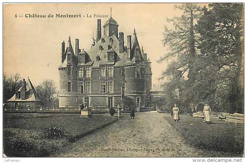 Marne - Ref A292- Chateau De Montmort - La Pelouse - Carte Bon Etat  - - Montmort Lucy