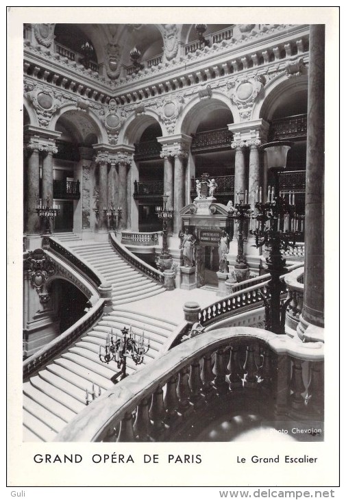 PHOTO Lot De 3 Photos GRAND OPERA De PARIS  Photos Chevojon (le Foyer / La Salle / Le Grand Escalier) Année 1946 - Other & Unclassified