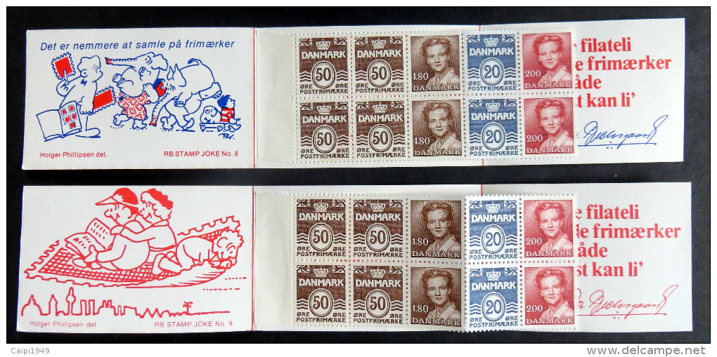 MH 29, Stamp Joke No. 8 + 9, H 23 + H 24, 2 Postfrische Markenheftchen - Booklets