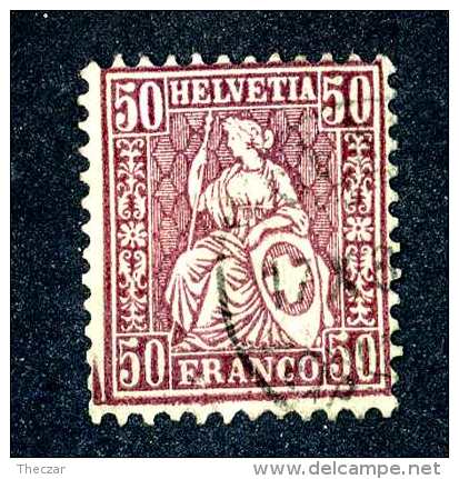 3126 Switzerland 1867  Michel #35  Used    ~Offers Always Welcome!~ - Used Stamps