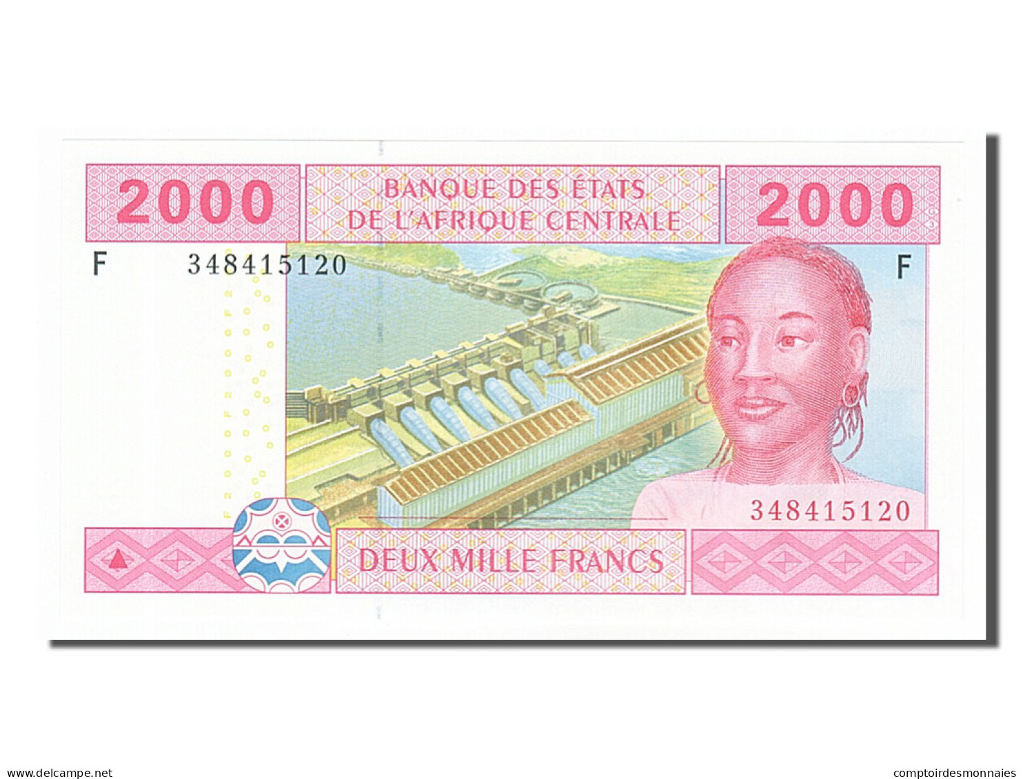 Billet, États De L'Afrique Centrale, 2000 Francs, 2002, NEUF - Guinée Equatoriale