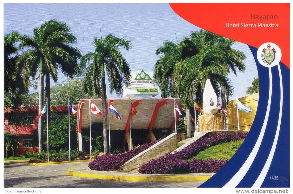 Lote TP47,  Cuba, Entero Postal, Postal Stationary, Bayamo, 11-25, Hotel Sierra Maestra, Flag - Cartoline Maximum