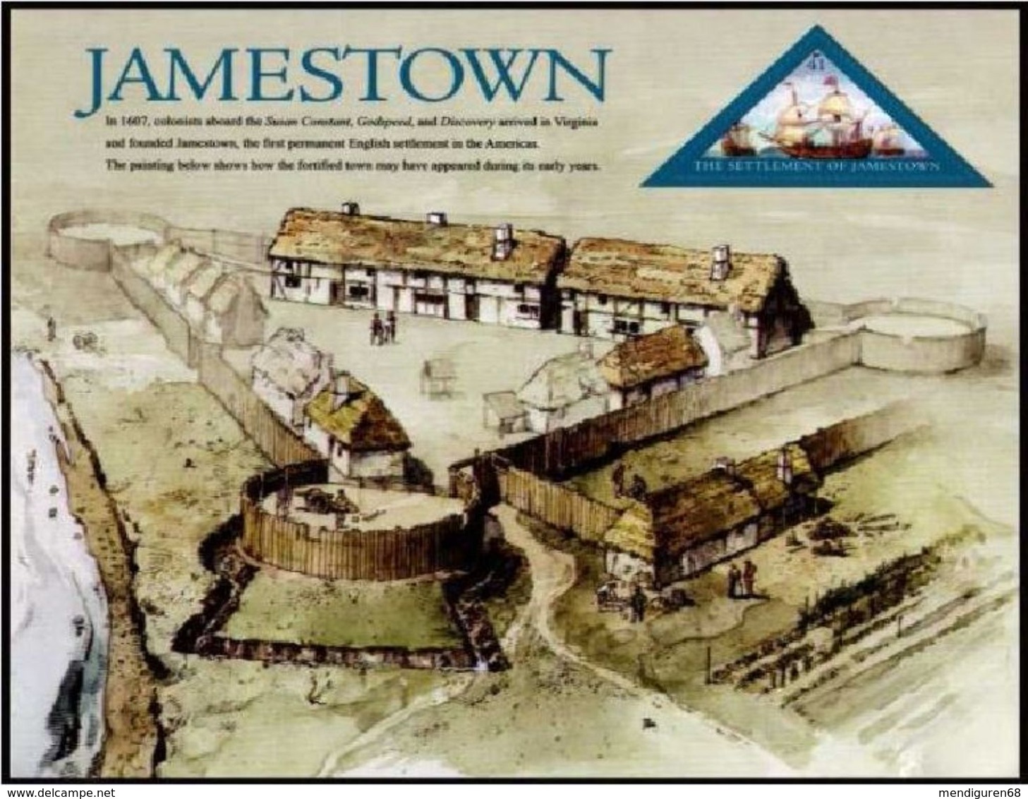 VEREINIGTE STAATEN ETATS UNIS USA 2007 Settlement Of Jamestown Pane Of 20 SC 4136sp YV BF3905 MI B-4206 SG MS4705 - Feuilles Complètes