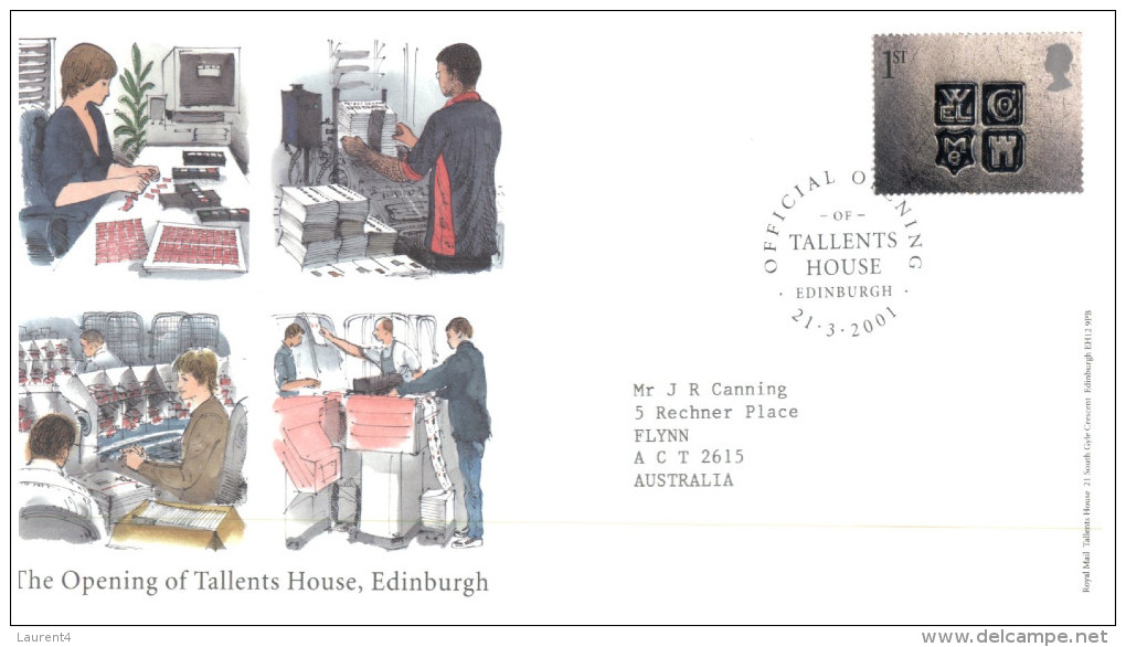 (941) UK FDC Cover - 2001 - Opening Of Tallents House - 2001-2010. Decimale Uitgaven