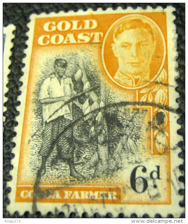 Gold Coast 1948 Cocoa Farmer 6d - Used - Côte D'Or (...-1957)