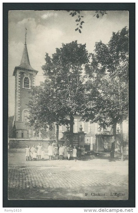 Chokier.  Chockier. (Flemalle)  L'Eglise. Animée. Feldpost 1914. Edition Laflotte. Scan Recto/verso. - Flémalle