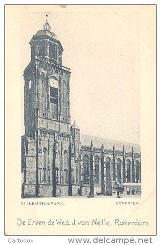 Deventer, St. Lubuinuskerk    (promotieplaatje Van De Erven De Wed. J.van Nelle, Rotterdam) - Deventer