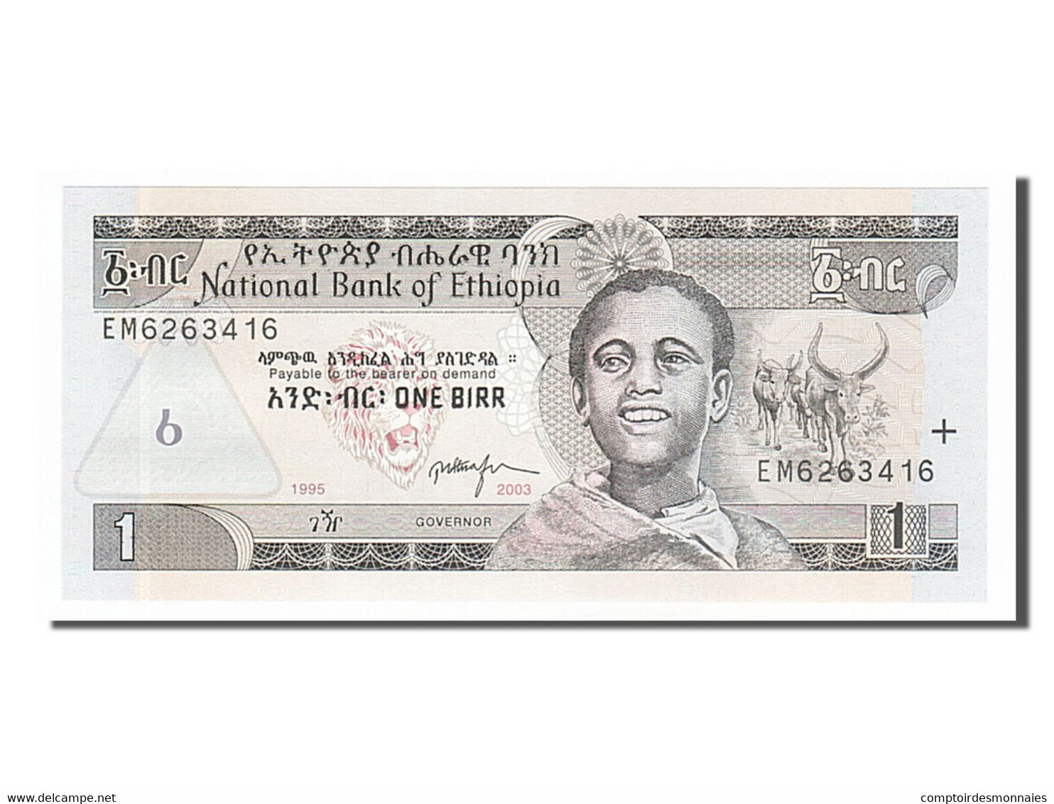 Billet, Éthiopie, 1 Birr, 2003, NEUF - Ethiopie