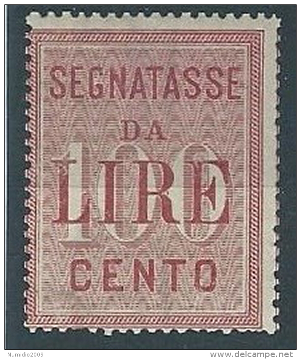 1884 REGNO SEGNATASSE 100 LIRE MH * - ED271 - Taxe