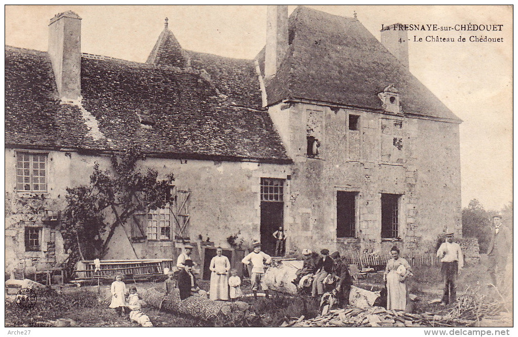 CPA - 72 - LA FRESNAYE Sur CHEDOUET - Le Château De Chédouet - 4 - RARE !!!!! - La Fresnaye Sur Chédouet