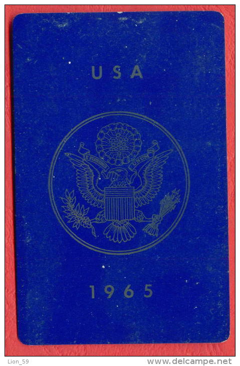 K896 / 1965 - Coat America , XXI International Plovdiv Fair AMERICAN EXHIBITION - Calendar Calendrier  - Bulgaria - Petit Format : 1961-70