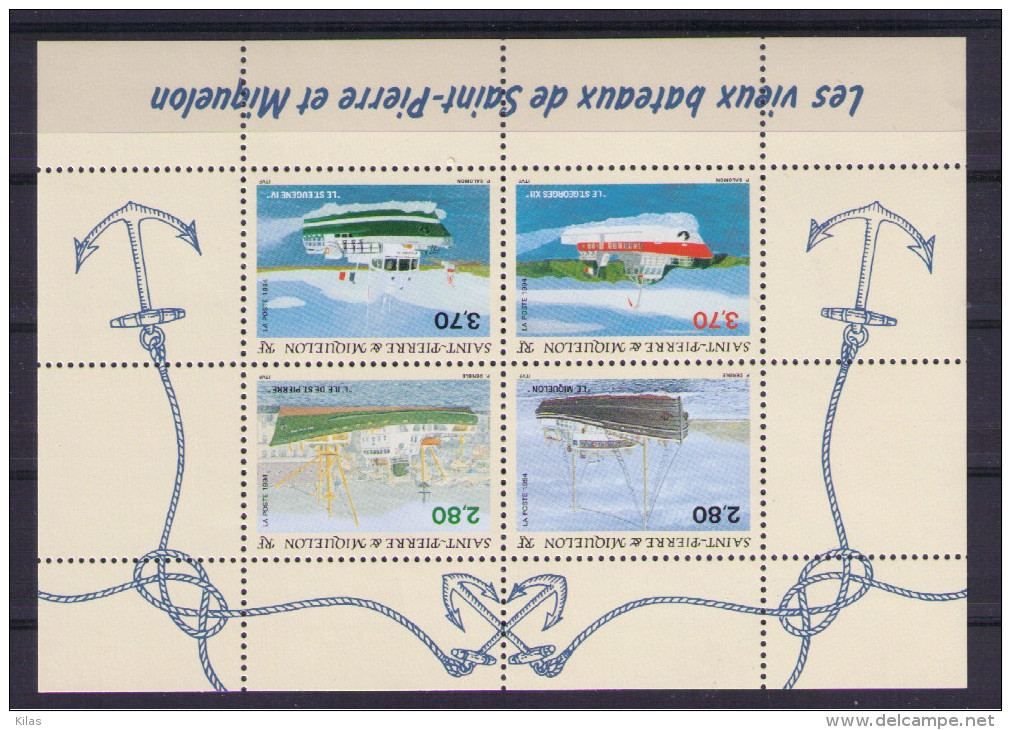 Saint Pierre And Miquelon 1994 Ships MNH - Blocks & Sheetlets