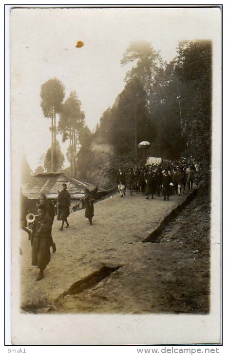 TIBET FOTOGRAFIE Tibetan Monk FUNERAL OLS POSTCARD - Tibet