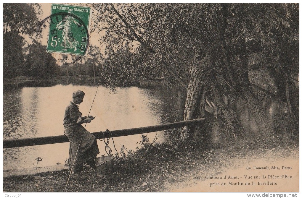 CPA ANET 28 - Le Château Prise Du Moulin De La Barillette - Anet