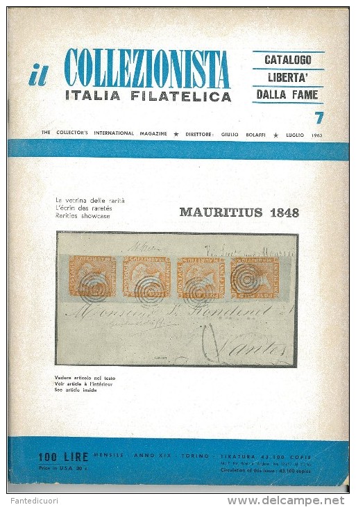 Rivista Il Collezionista - Bolaffi Editore Numero 7 Del 1963 - Italien (àpd. 1941)