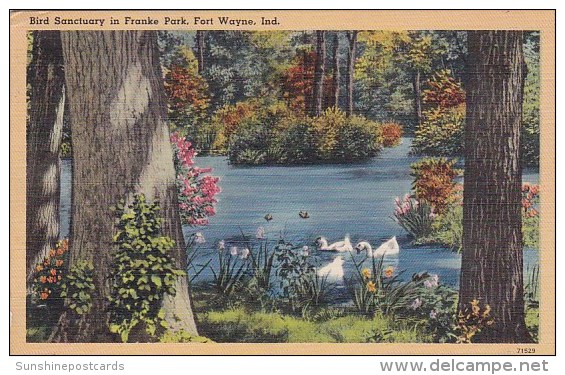 Bird Sanctuary In Franke Park Fort Wayne Indiana 1944 - Fort Wayne