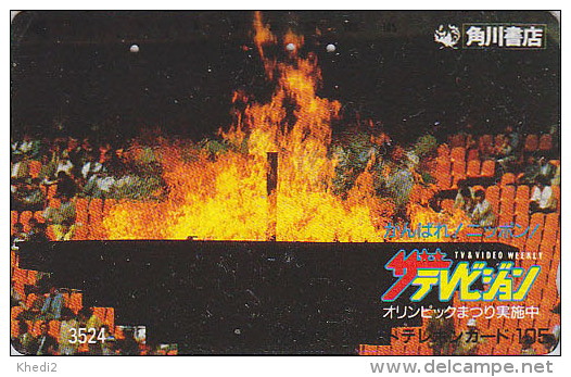 Télécarte Japon / 7-11 - 3524 - Sport FLAMME OLYMPIQUE - OLYMPIC FLAME Japan Phonecard / 105 U - Jeux Olympiques