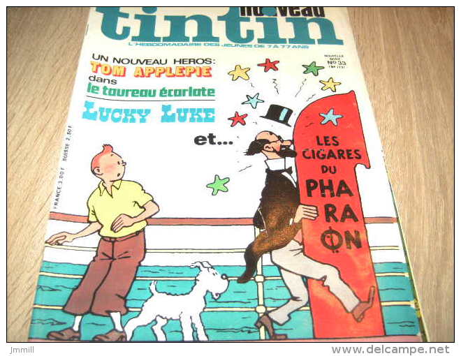 Tintin Couverture Du Journal Tintin France Inédite En Belgique : Les Cigares Du Pharaon - Tintin