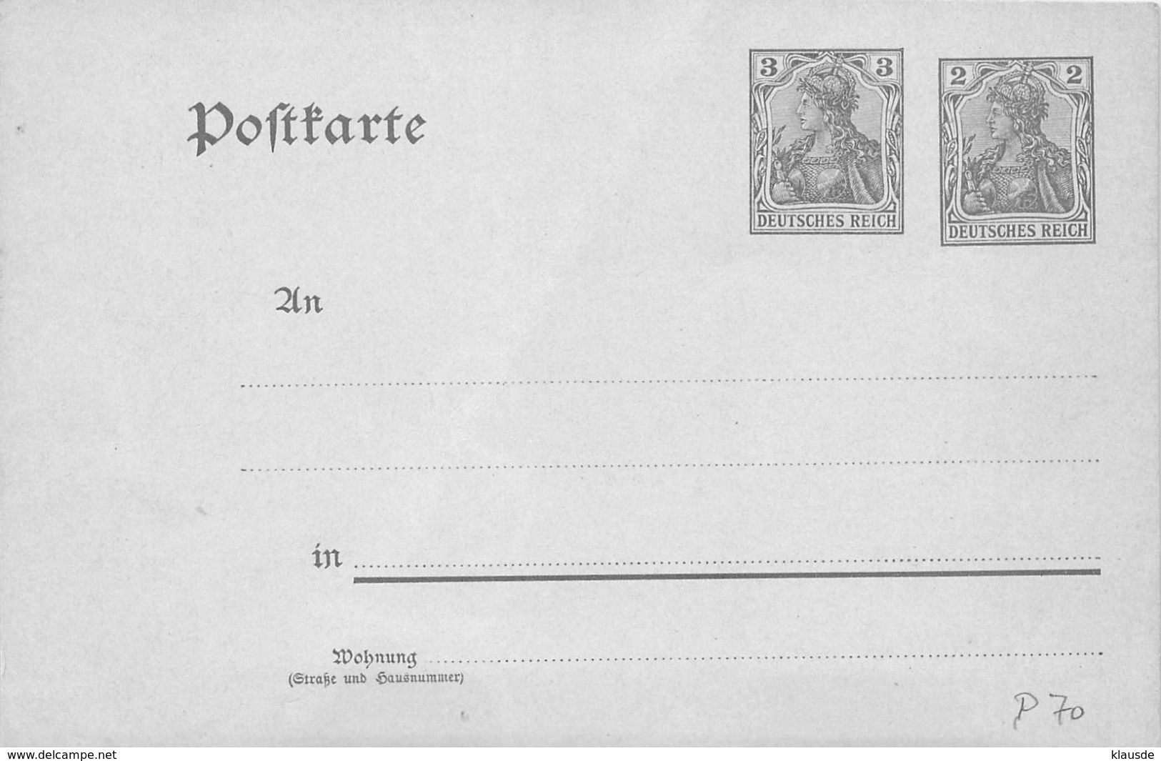 P70 Deutschland Deutsches Reich - Postkarten