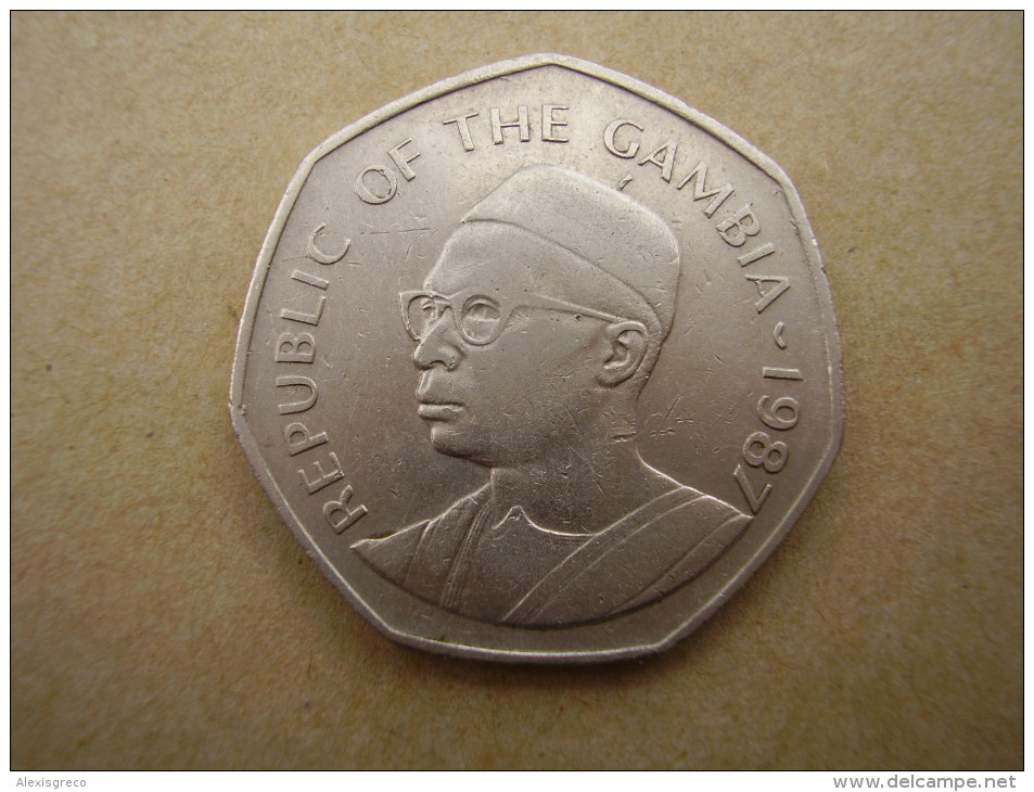 GAMBIA  1987  ONE DALASI  Copper-nickel Used Good Condition. - Gambie