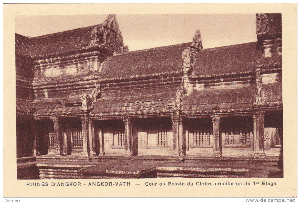 Cpa,CAMBODGE,baphuan,ruines  D´angkor,angkor-vath,rout E  Du Temple,12ème Siècle,rare,hindou,vishno U,bouddhiste,rare,k - Cambodge