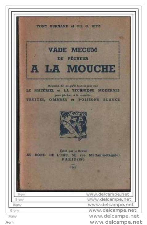 Pecheur  à La Mouche  " Vade Mecum " - Chasse/Pêche