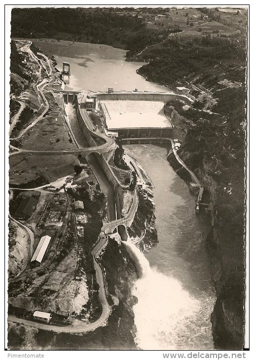 BARRAGE DE GENISSIAT VUE AERIENNE LE SAUT DE SKI - Génissiat