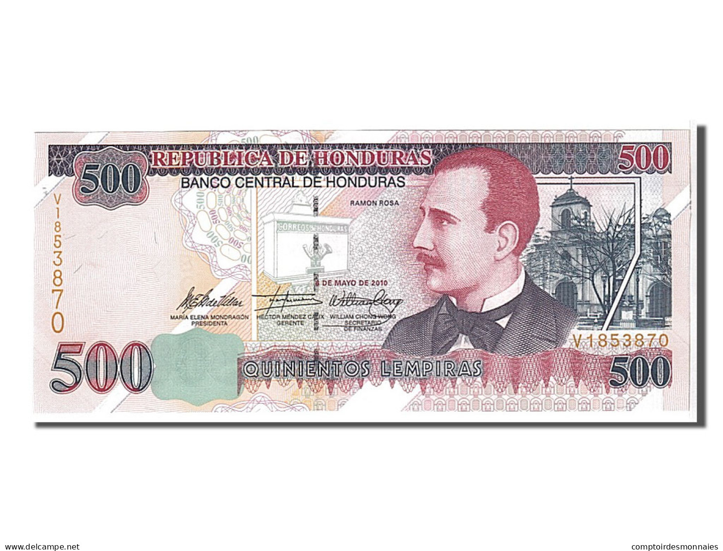 Billet, Honduras, 500 Lempiras, 2010, KM:78g, NEUF - Honduras