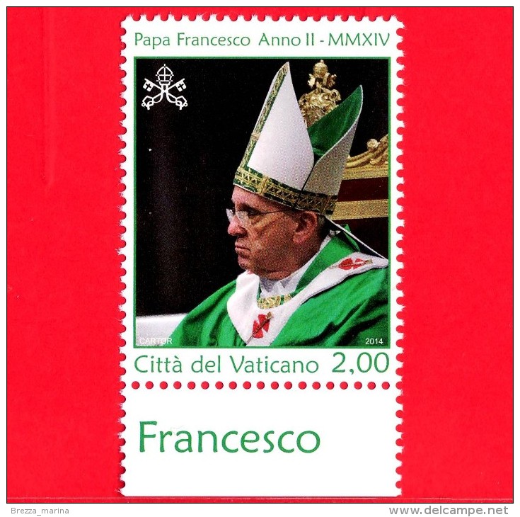 Nuovo - MNH - VATICANO - 2014 - Papa Francesco - Anno II - 2.50 € • Ritratto - Nuevos