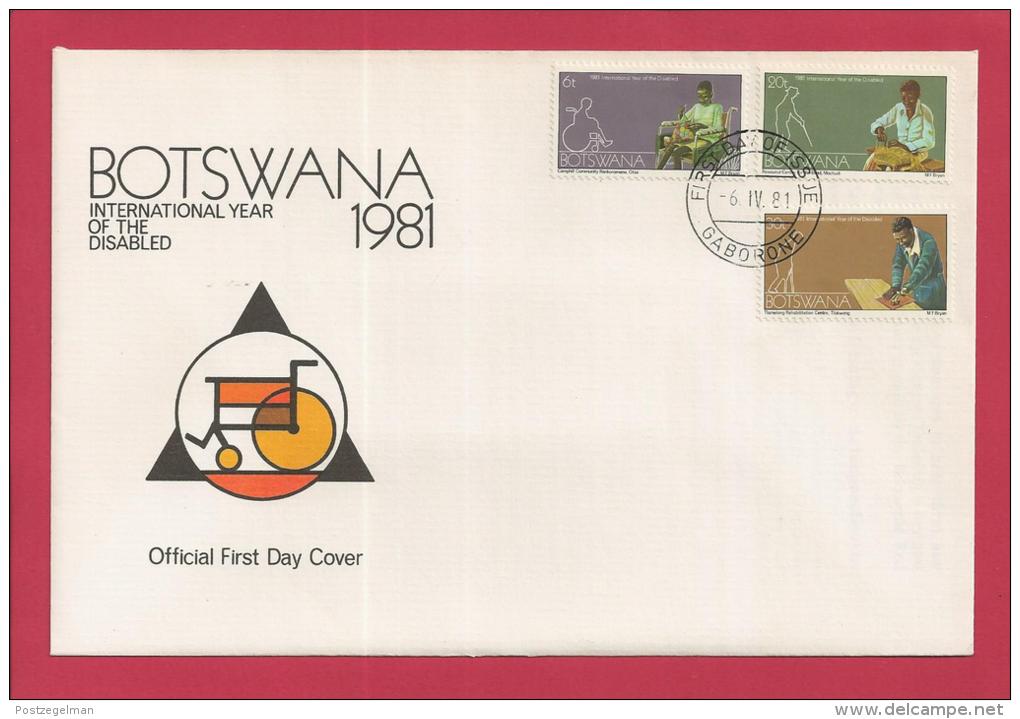 BOTSWANA, 1981,  Mint FDC, Year Of The Disabled, MI 270-272, F3626 - Botswana (1966-...)