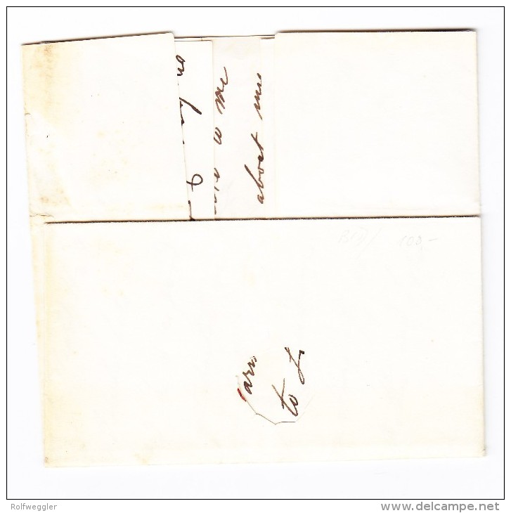 Vorphila Brief 1841 Ab H.M.S. Ganges In Malta Nach Maldon Essex GB - ...-1840 Prephilately