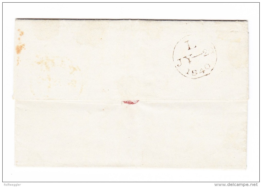 SG #1 - One Penny Black  Auf Brief 20.7.1840 Nach Salop - Lettres & Documents