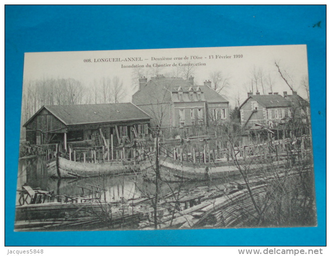 60) Longueil-annel - N° 002 - Bords De L'oise - Inondations Du 25 Janvier 1910 -  Année  EDIT- Gambier-leduc - Longueil Annel