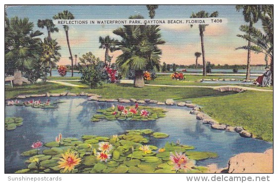 Reflections In Waterfront Park Daytona Beach Florida 1938 - Daytona