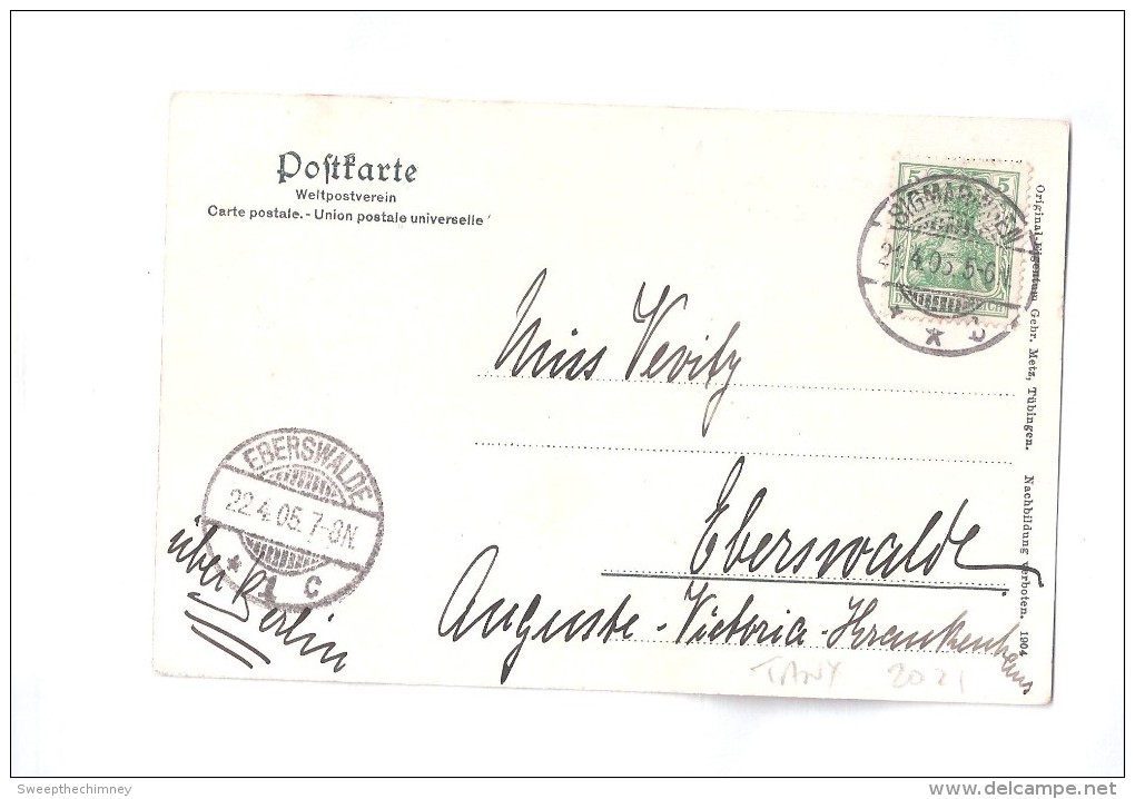 SIGMARINGEN GERMANY Gelaufen Used SIGMARINGEN + EBERSWALDE  POSTMARK BRIEFMARKE - Sigmaringen