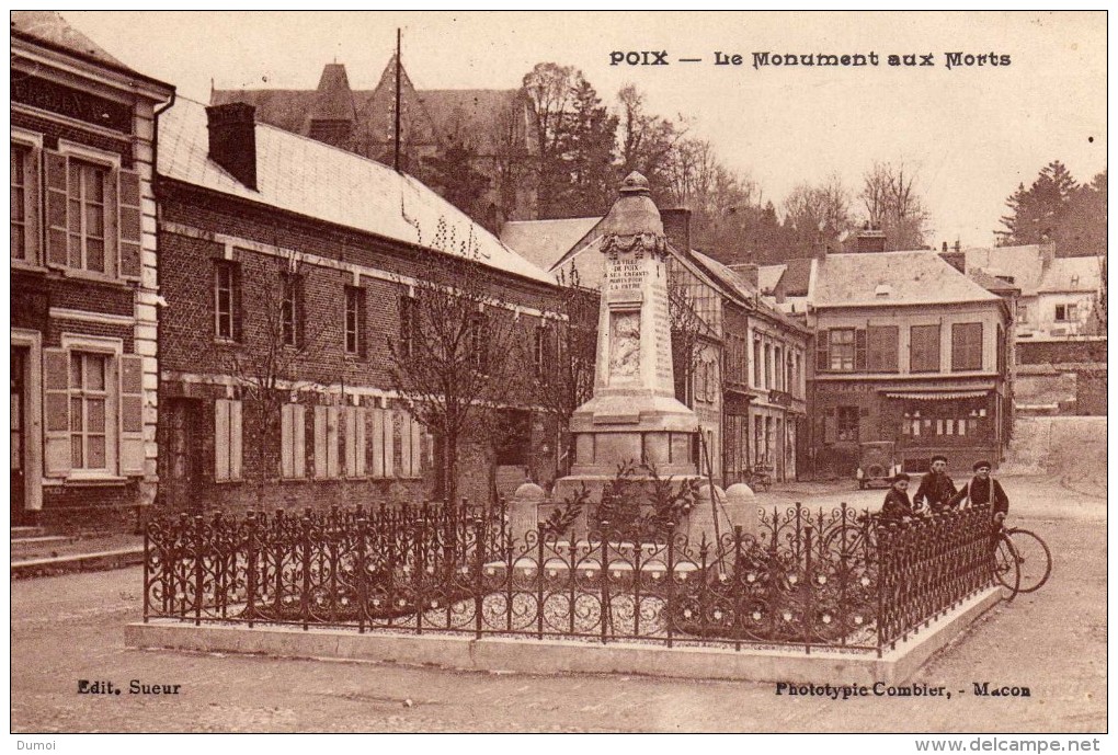 POIX   -  Le Monument Aux Morts - Poix-de-Picardie